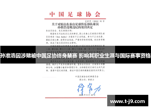 孙准浩因涉赌被中国足协终身禁赛 影响其职业生涯与国际赛事资格 孙准浩因涉赌被中国足协终身禁赛 影响其职业生涯与国际赛事资格